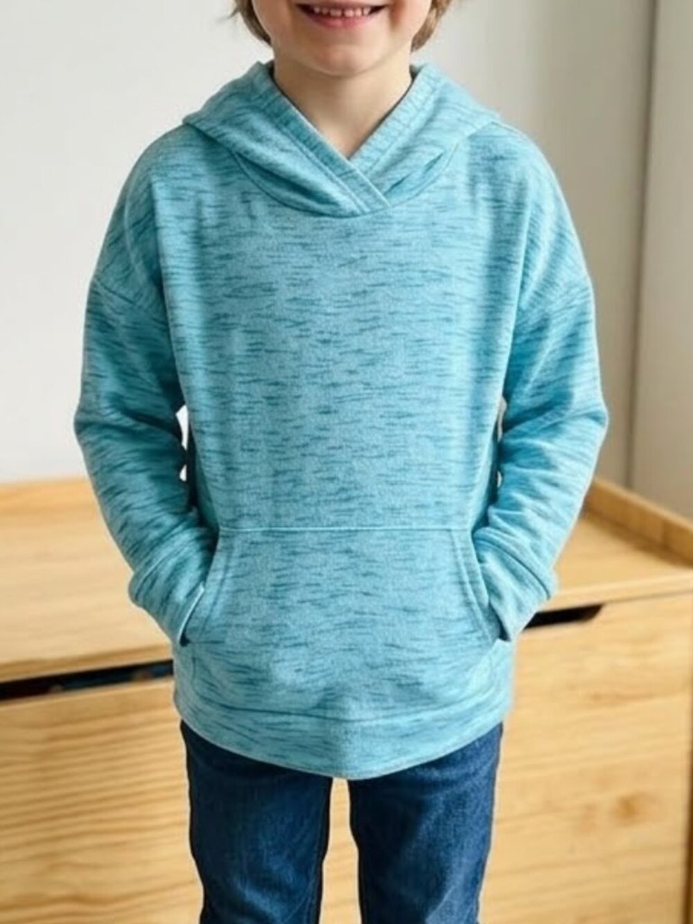 🐲3 FOR $9🦄 Champion Spaced Dyed Pullover Hoodie Hooded Sweatershirt Top 7/8 M